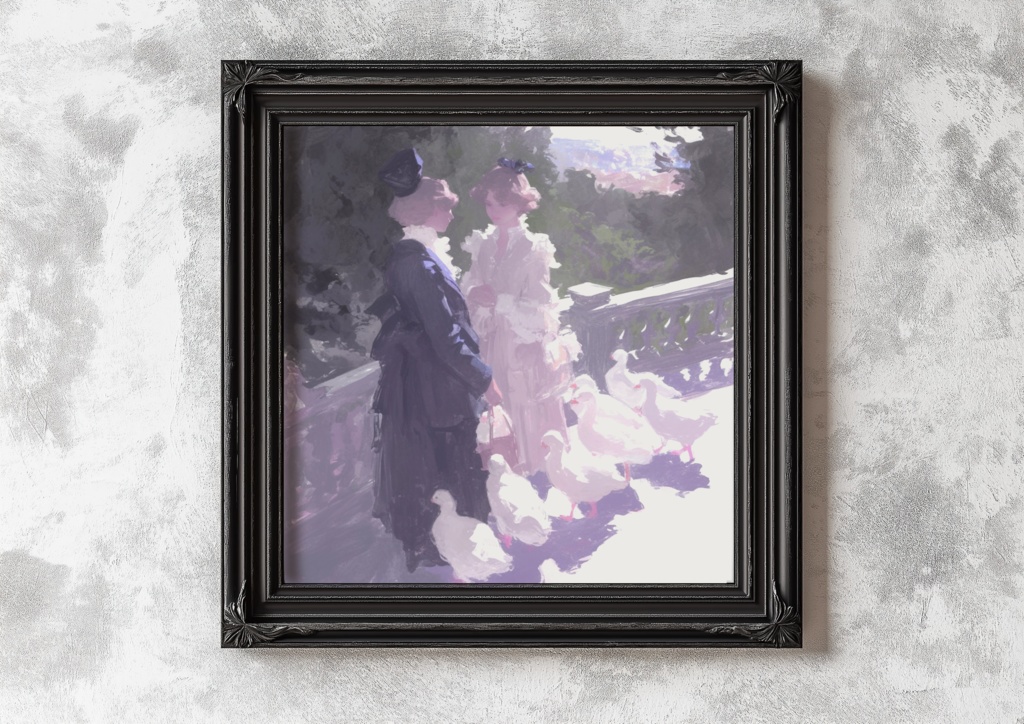 アヒルと貴婦人