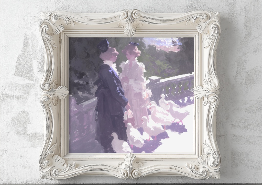 アヒルと貴婦人