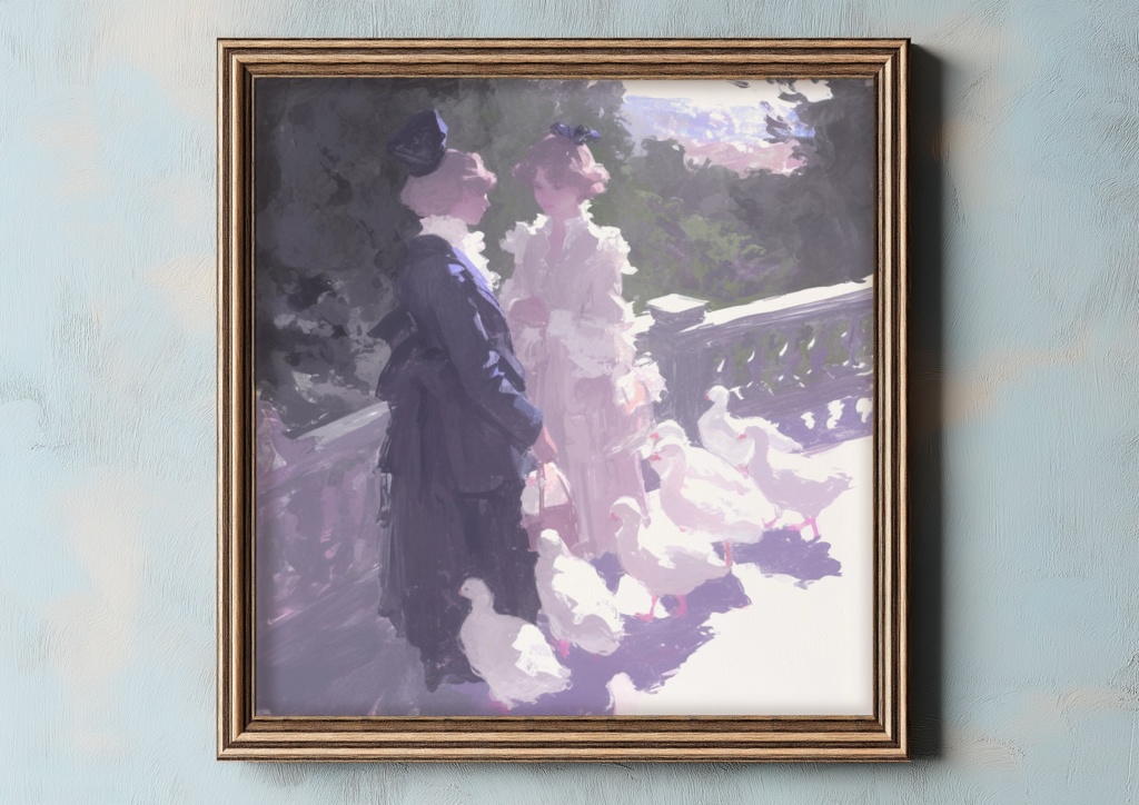 アヒルと貴婦人