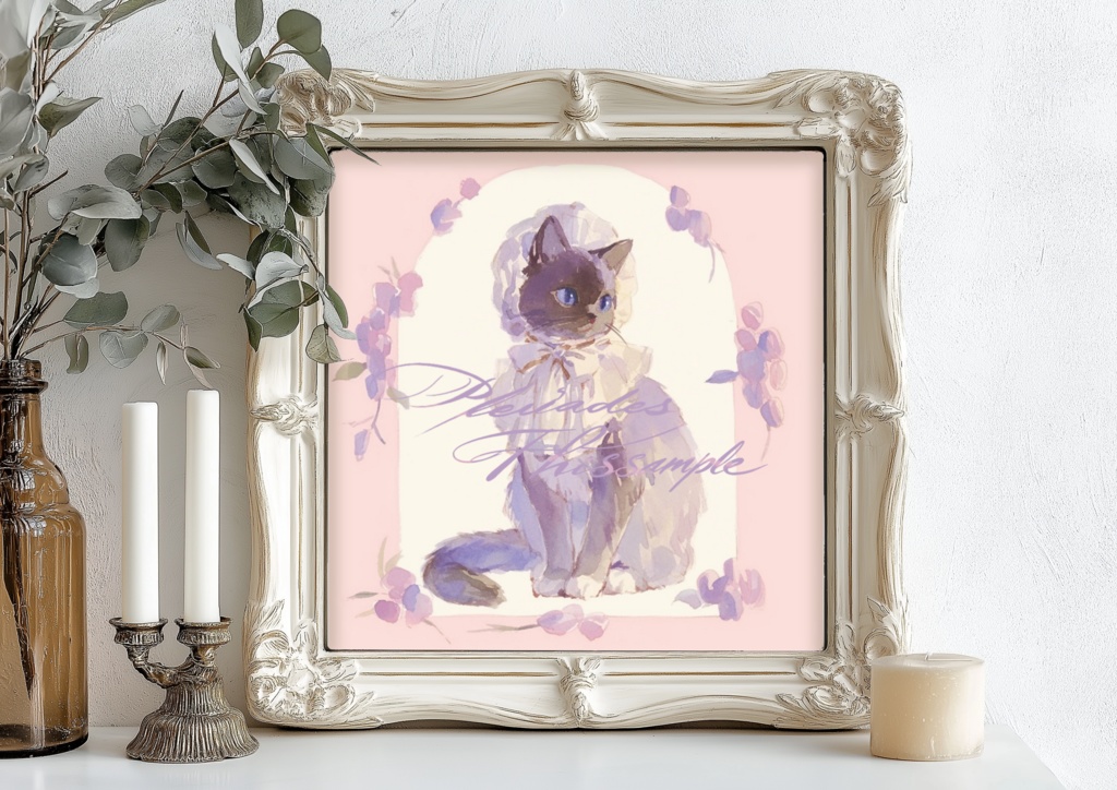 花飾りの夢猫たち