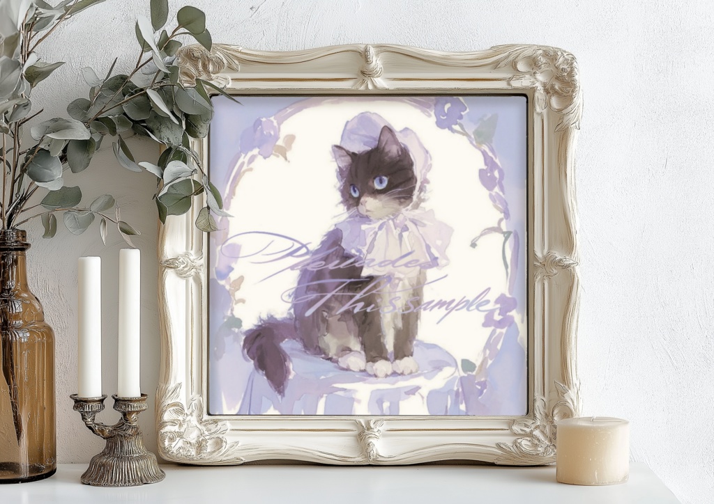 花飾りの夢猫たち