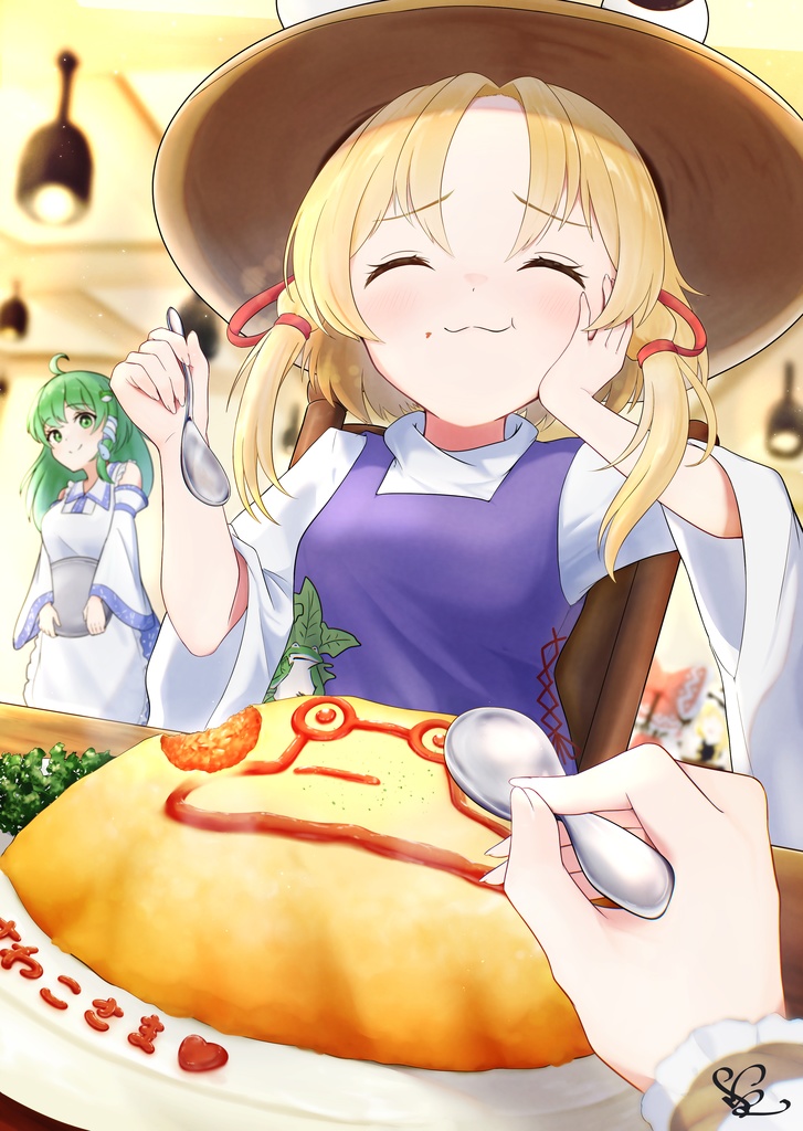 少女食事中！A4クリアファイル＋ステッカー