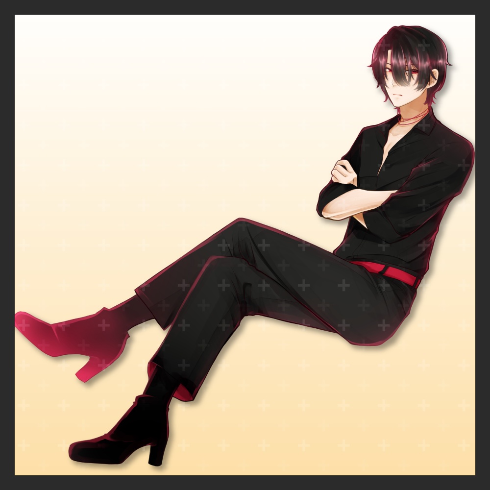 立ち絵 | 黒シャツの男性