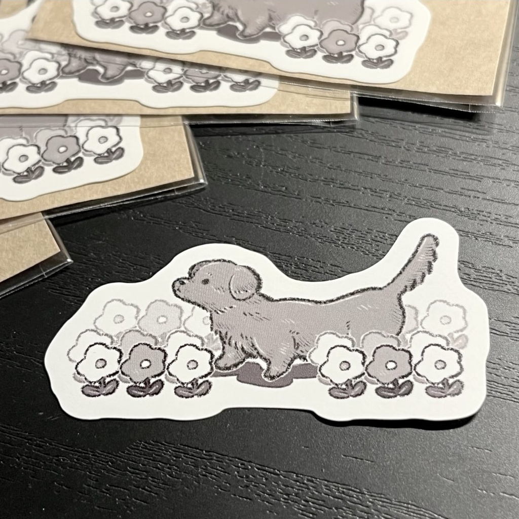 わんちゃんのシール