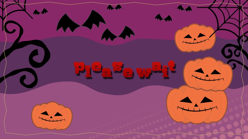 【待機画面】ハロウィン風 please wait