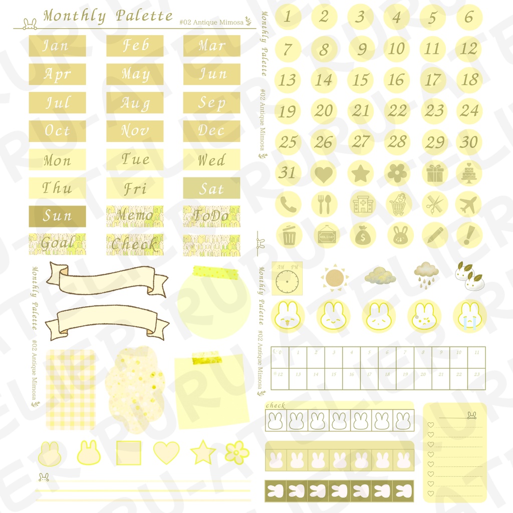 Monthly Palette ~Antique Mimosa~