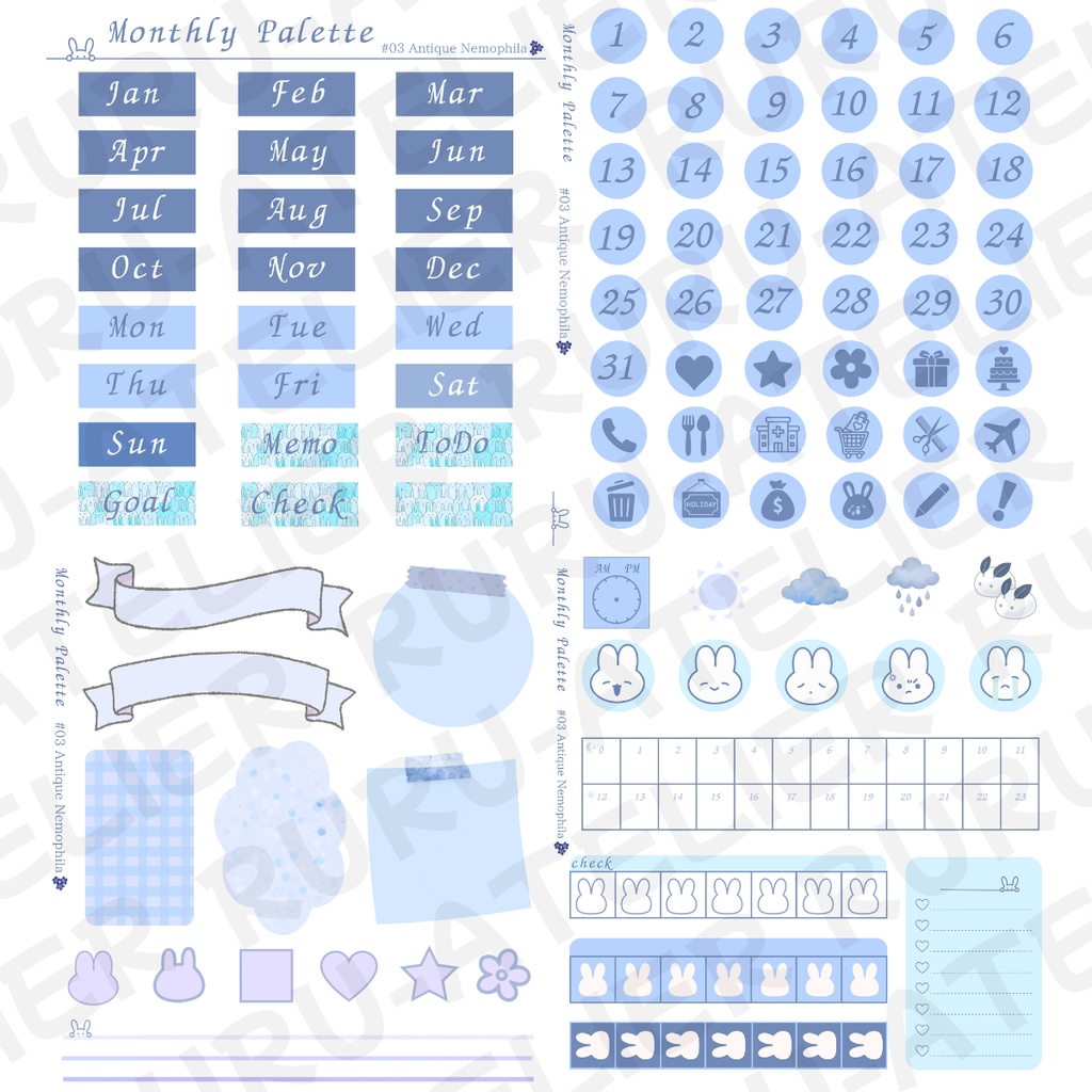 Monthly Palette ~Antique Nemophila~
