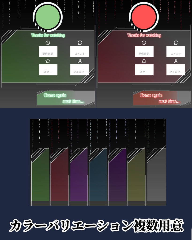IRIAMサイバー風リザルト画面