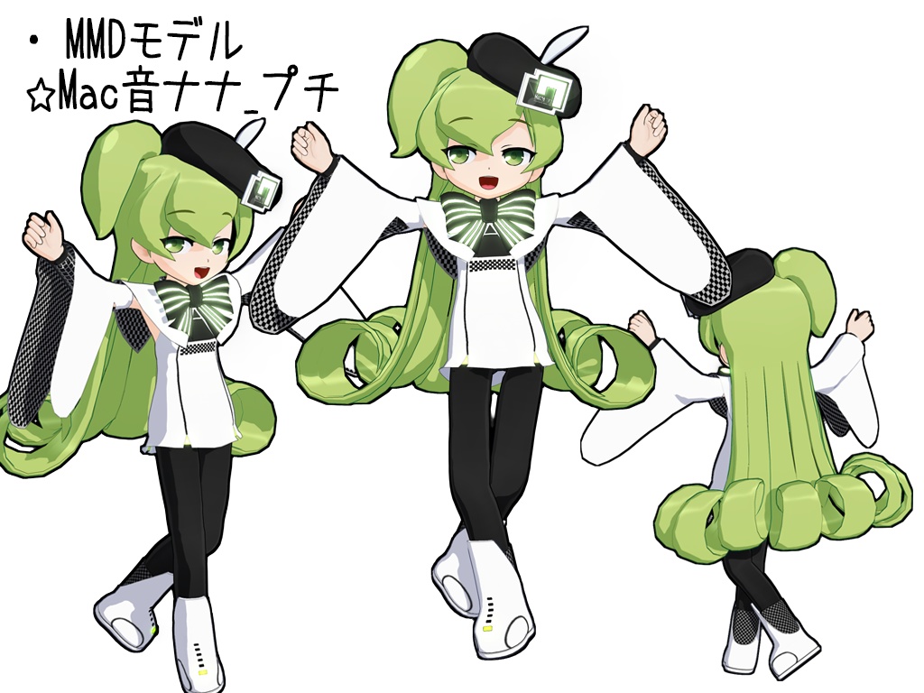◆MMD用モデルデータ Mac音ナナ