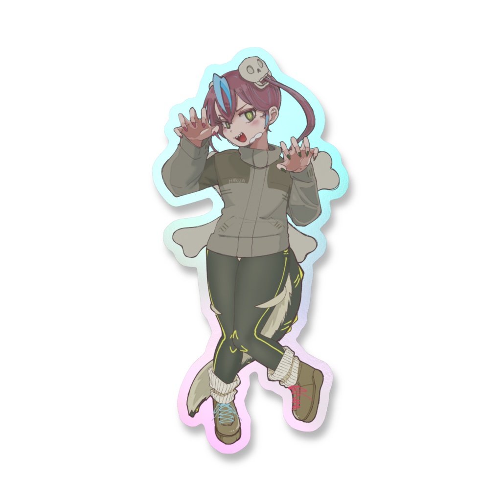 白亜ディラ(冬)オーロラステッカー