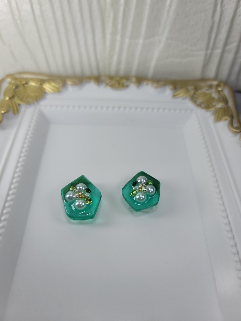 イヤリング・ピアス:グリーン1