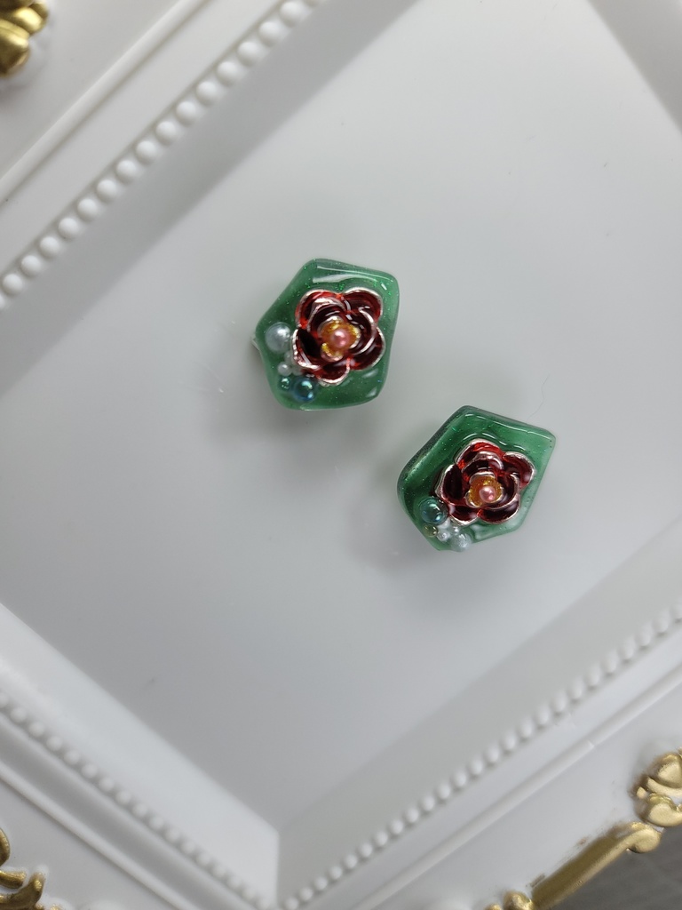 イヤリング・ピアス:グリーン2