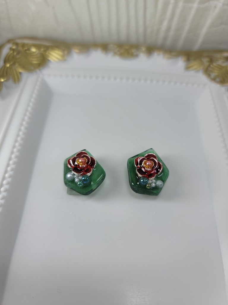 イヤリング・ピアス:グリーン2