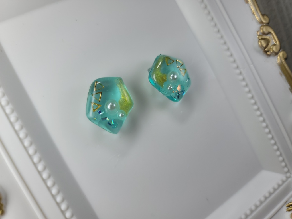 イヤリング・ピアス:グリーン3