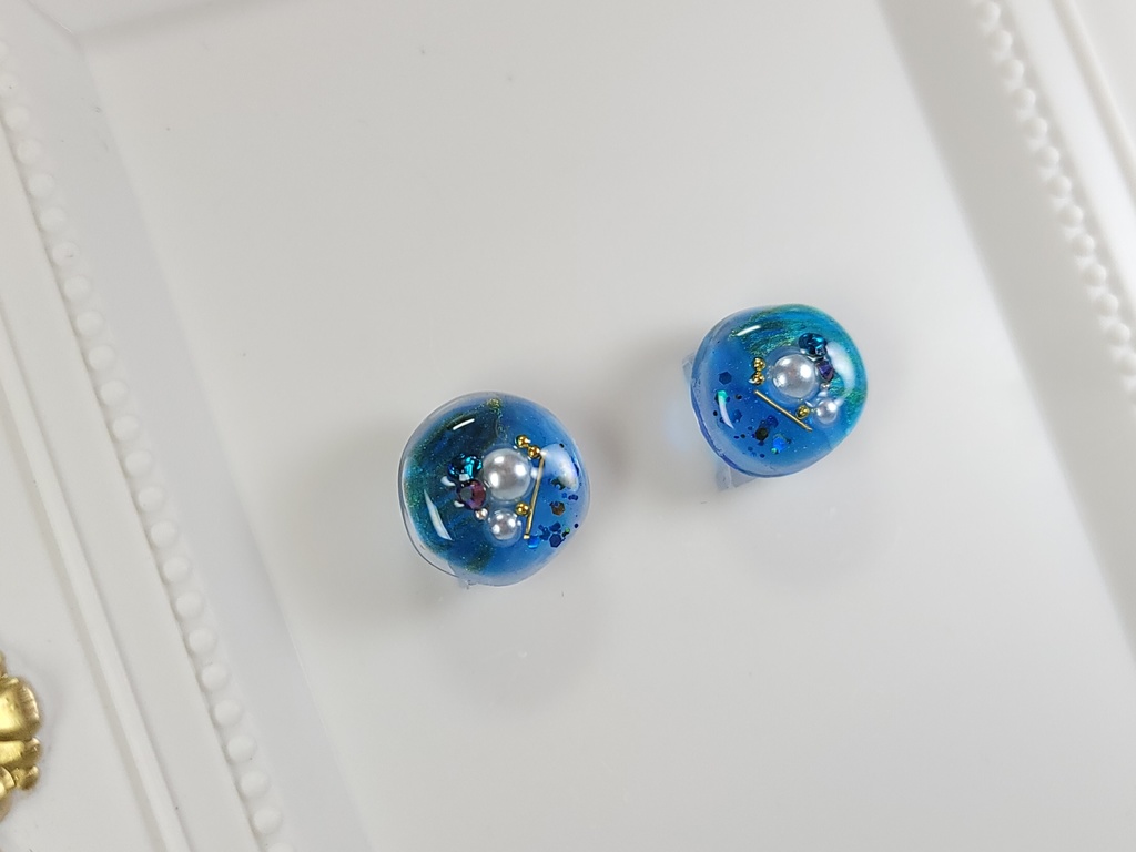 イヤリング・ピアス:ブルー16