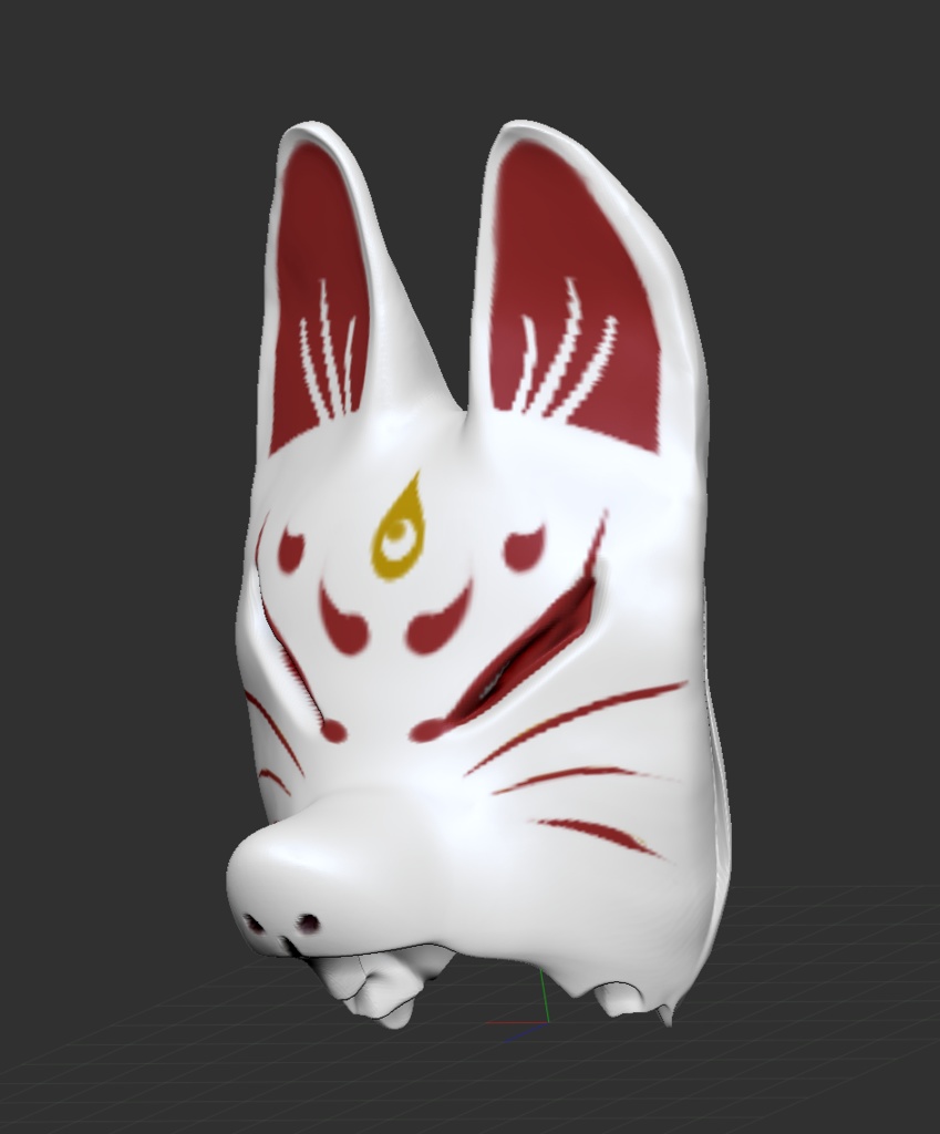 ３D 半狐面　キツネ
