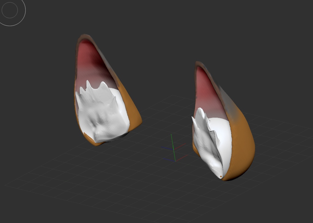 ３D 狐耳　狐娘　彩色済み