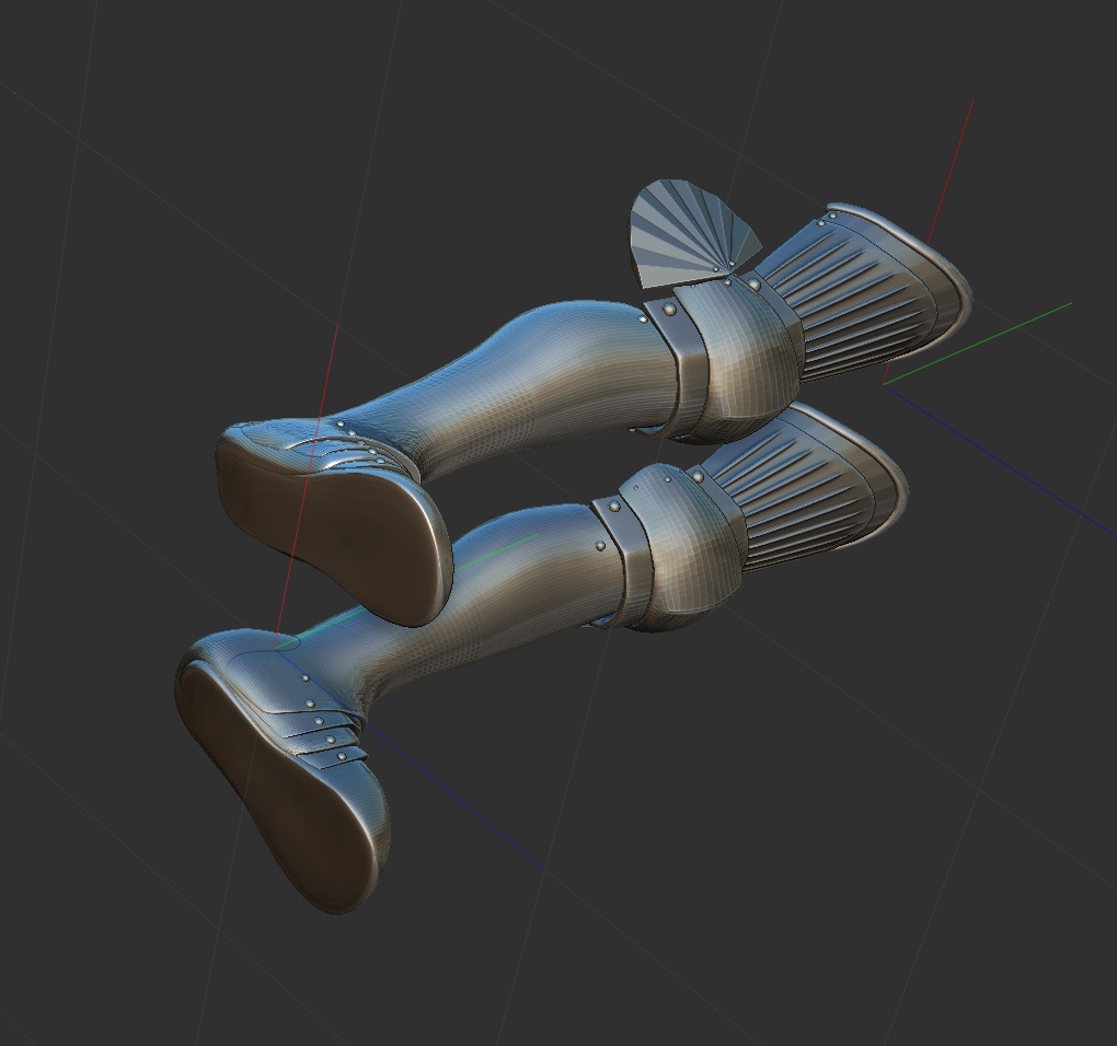 3D 西洋甲冑2.0 足具のみ armor 盔甲 갑옷 armatura armure Rüstung armadura броня