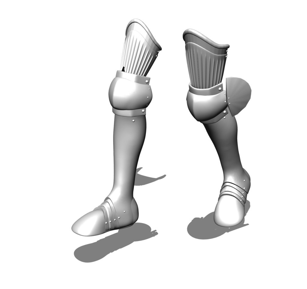 3D 西洋甲冑2.0 足具のみ armor 盔甲 갑옷 armatura armure Rüstung armadura броня