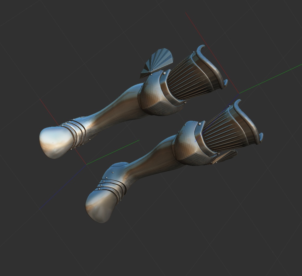 3D 西洋甲冑2.0 足具のみ armor 盔甲 갑옷 armatura armure Rüstung armadura броня