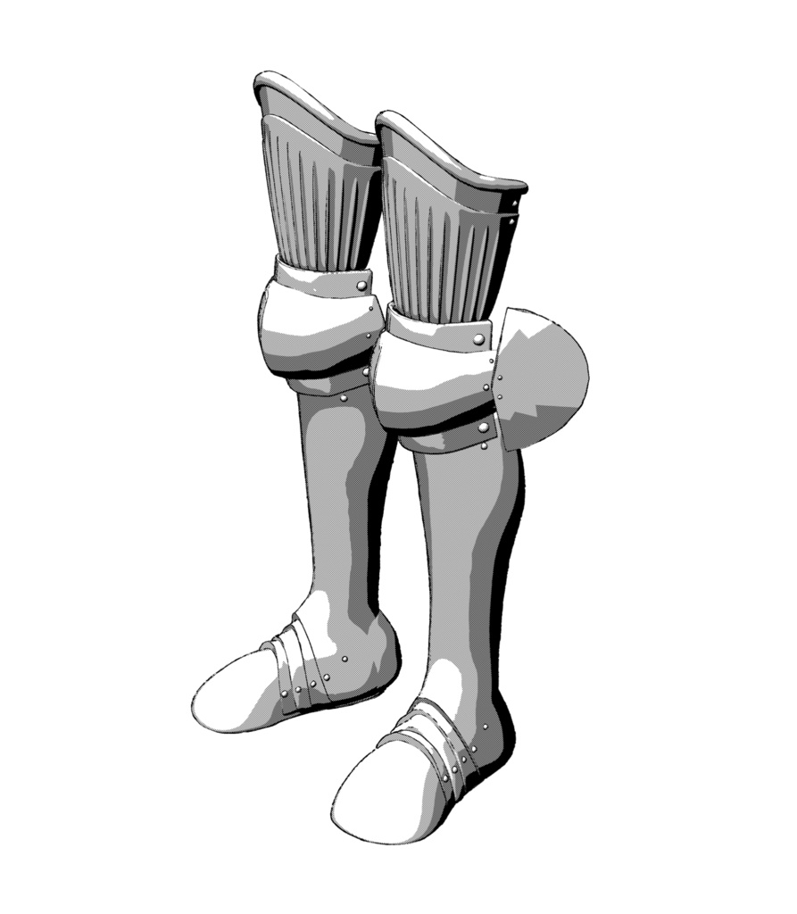 3D 西洋甲冑2.0 足具のみ armor 盔甲 갑옷 armatura armure Rüstung armadura броня