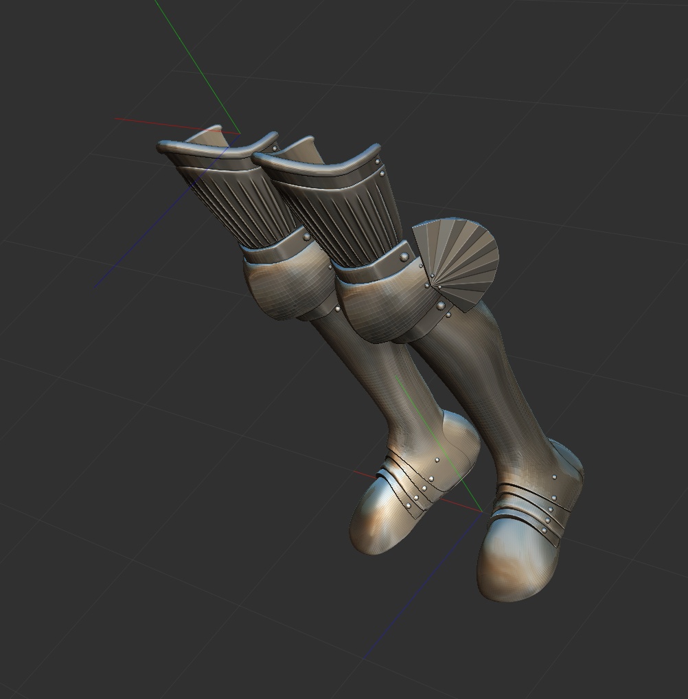 3D 西洋甲冑2.0 足具のみ armor 盔甲 갑옷 armatura armure Rüstung armadura броня