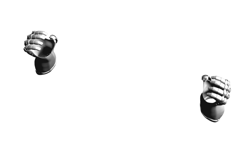 3D 西洋甲冑2.0 籠手のみ グーのポーズ