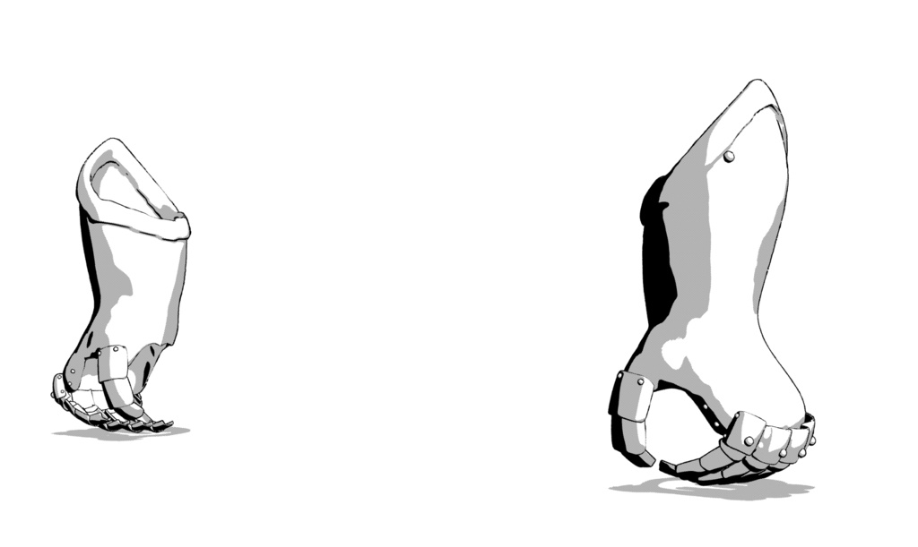 3D 西洋甲冑2.0 籠手のみ グーのポーズ