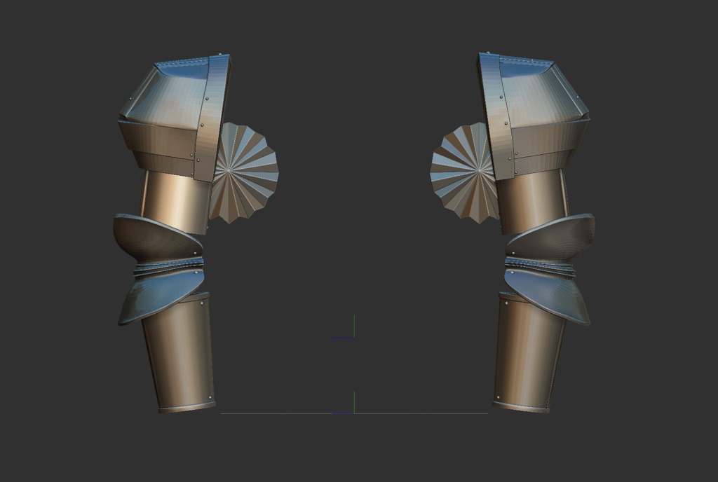 3D 西洋甲冑 2.0 腕当てのみ