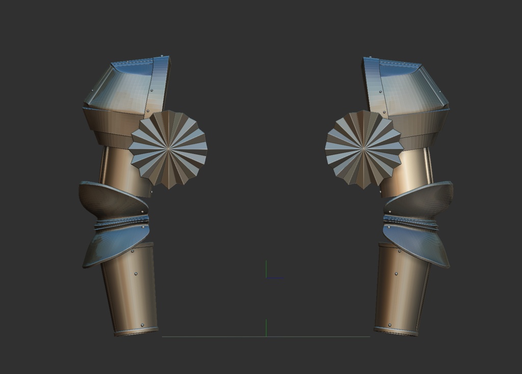 3D 西洋甲冑 2.0 腕当てのみ