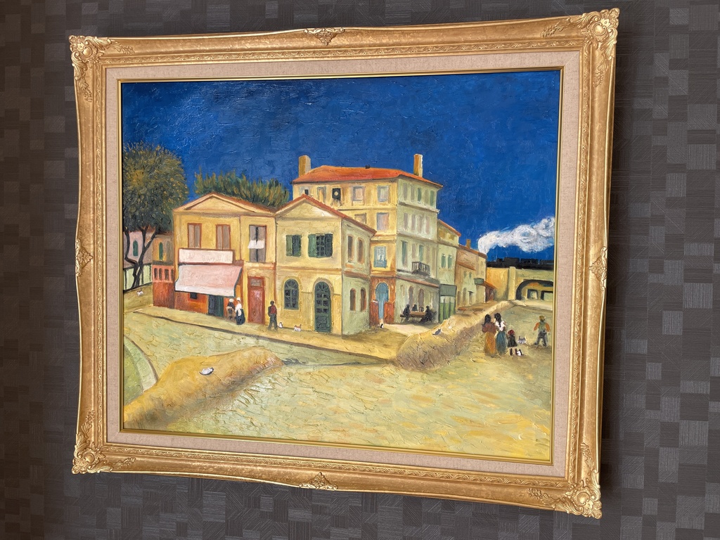 原画「野良猫だらけの〜黄色い家」 油絵 F20