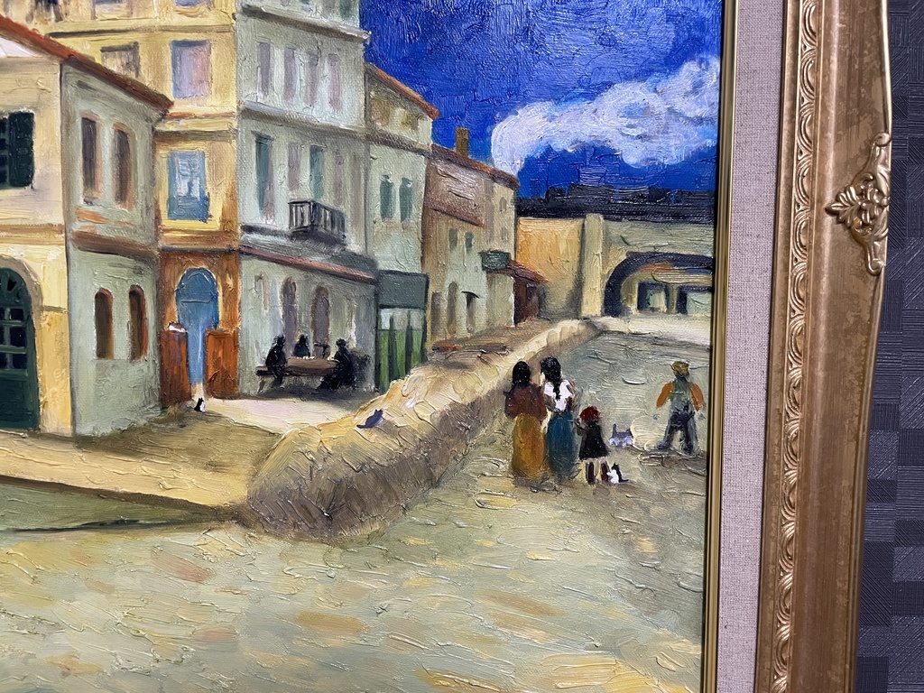 原画「野良猫だらけの〜黄色い家」 油絵 F20