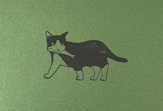 原画「招き猫猫の音頭」 水彩画 F4