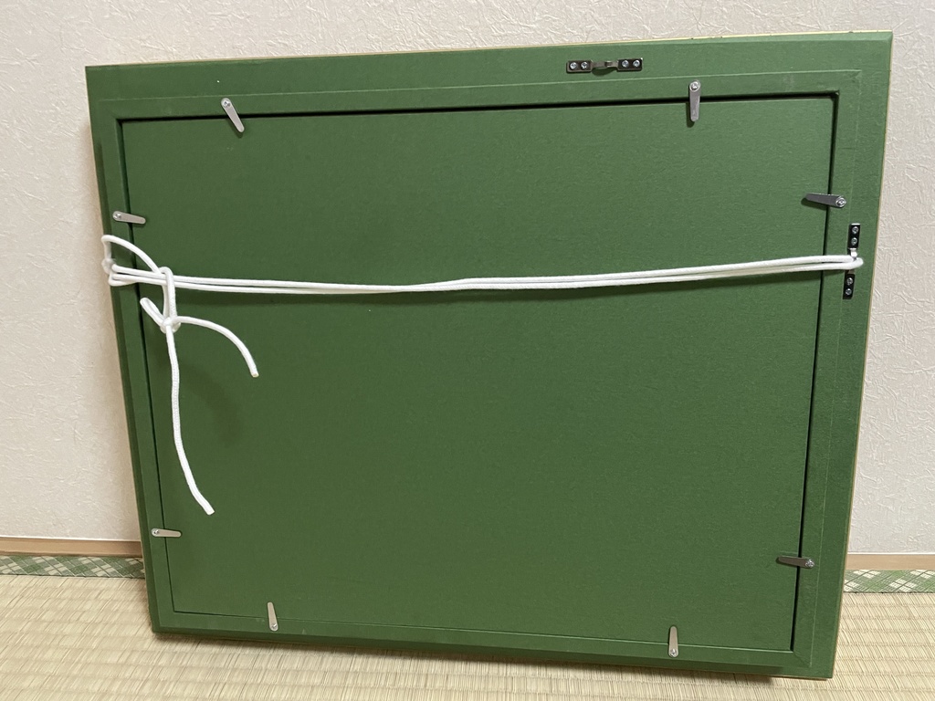 原画「アルルの跳ね橋の家政婦と猫たち」油絵 F20