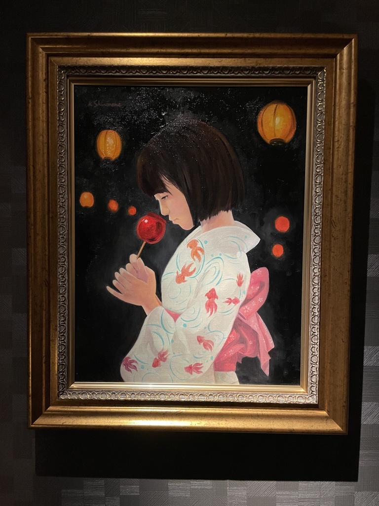 yalue『リンゴを持つ少女（F6号）』油彩画 油絵 真作 薔薇 バラ 花 