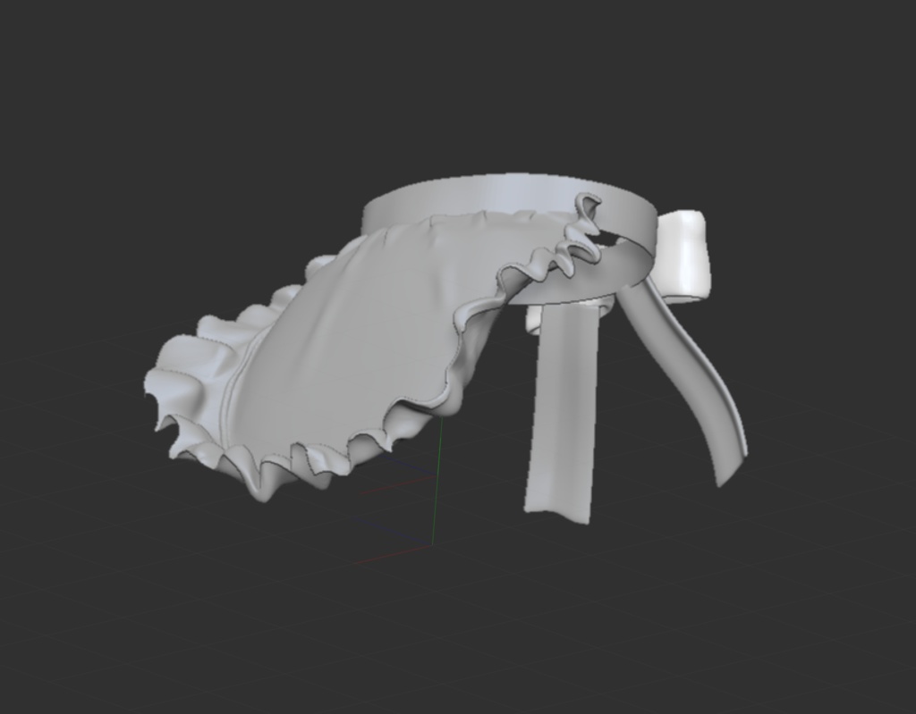 3D 西洋エプロン 「 .obj」
