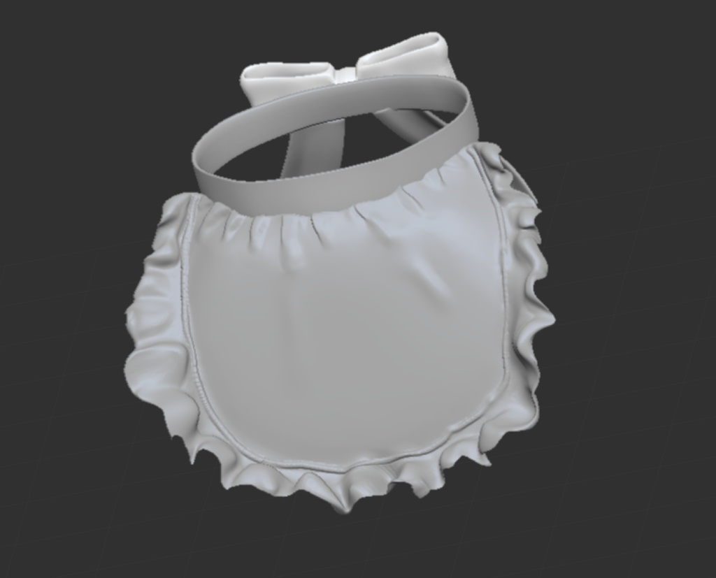 3D 西洋エプロン 「 .obj」