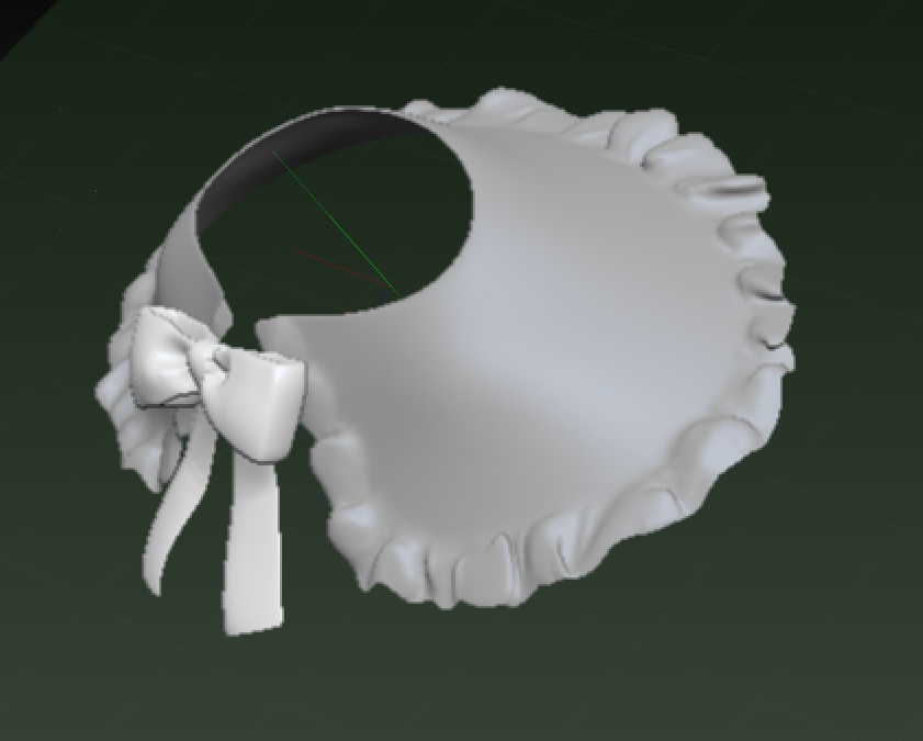 3D 乙女洋服襟 「.obj」