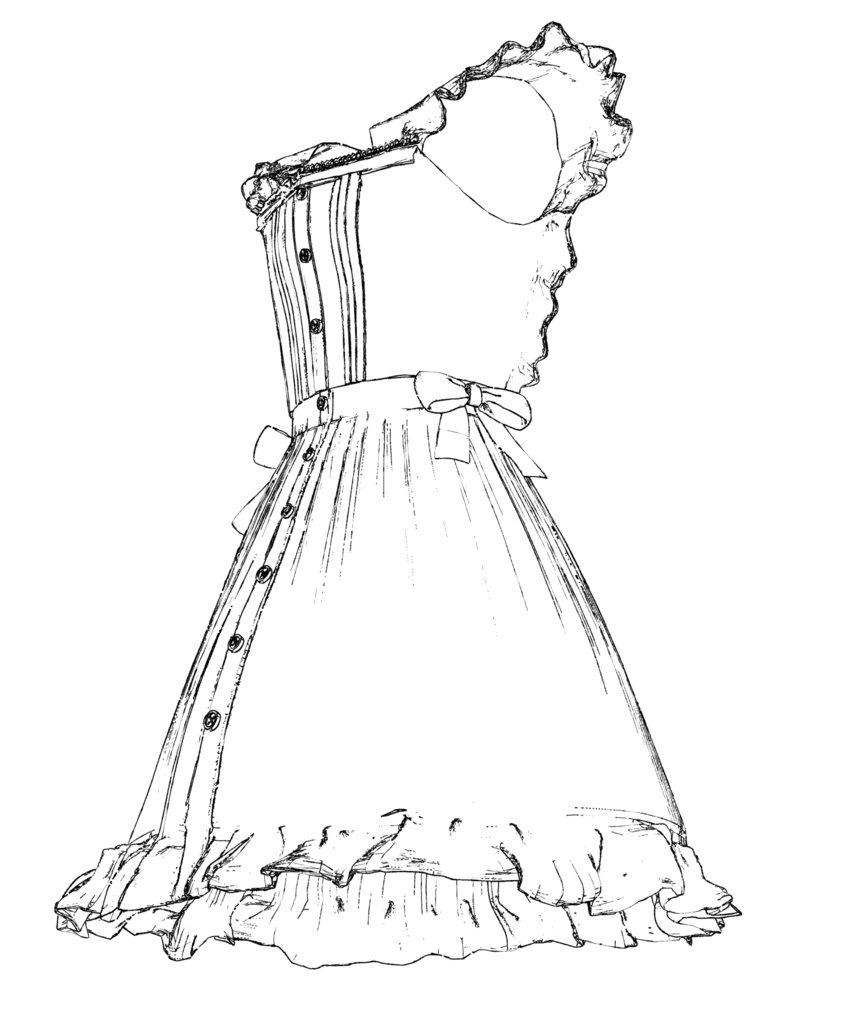 3D ロリータ・ドレス「.obj」