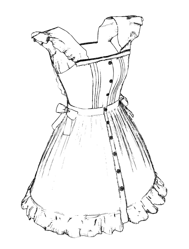 3D ロリータ・ドレス「.obj」