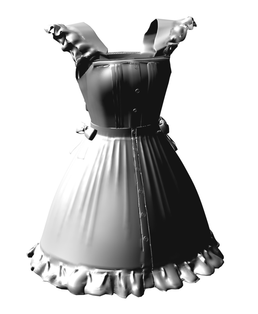 3D ロリータ・ドレス「.obj」