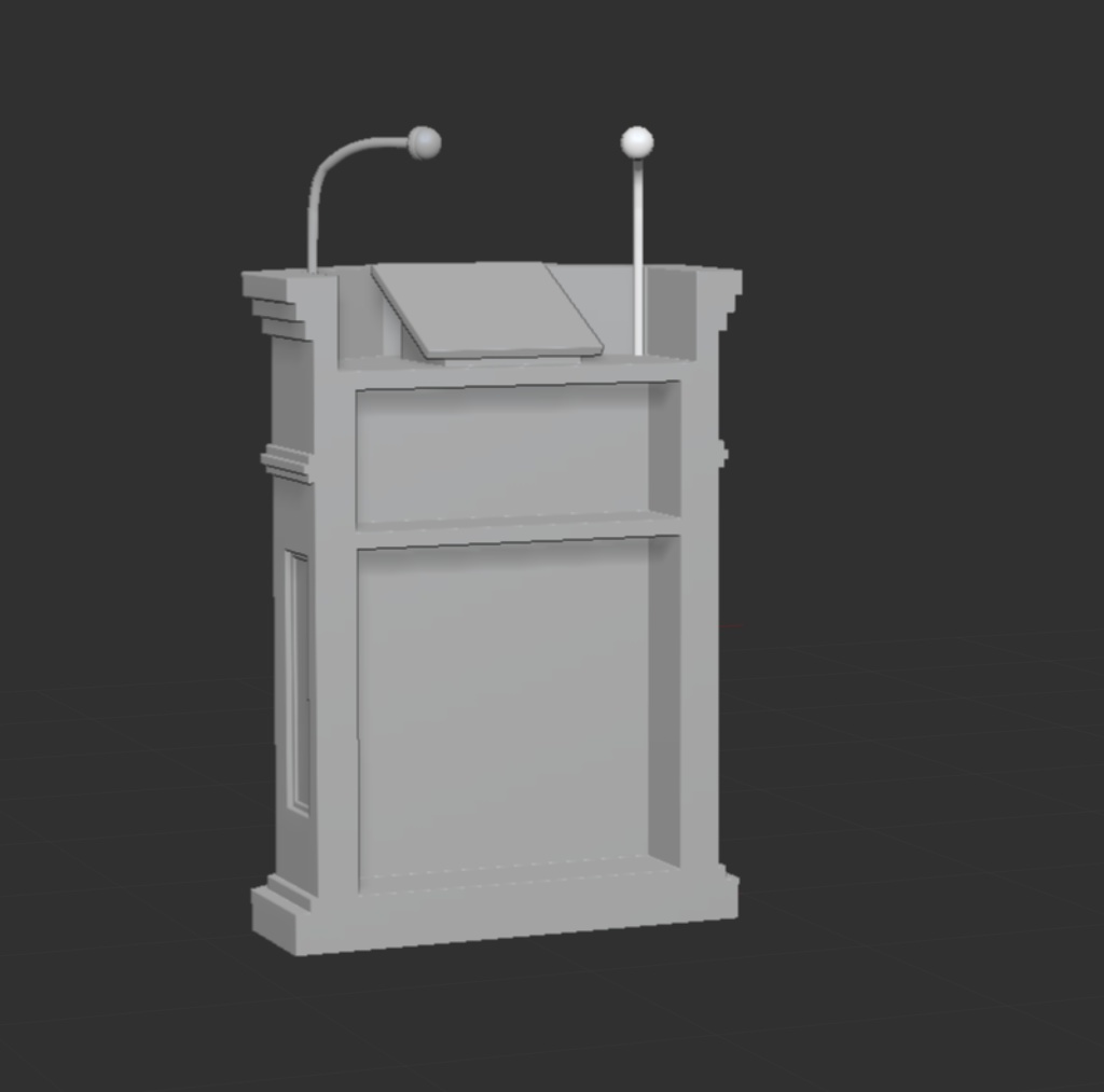 3D 昭和レトロの講壇 「.obj」
