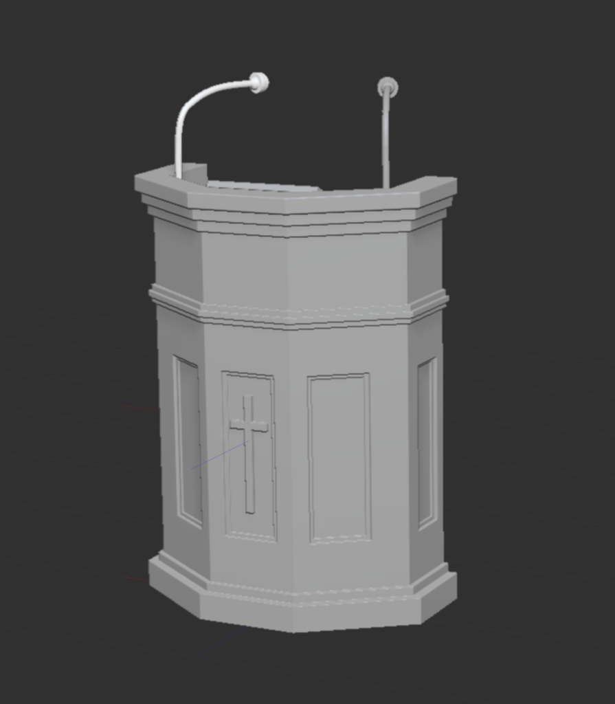 3D 昭和レトロの講壇 「.obj」