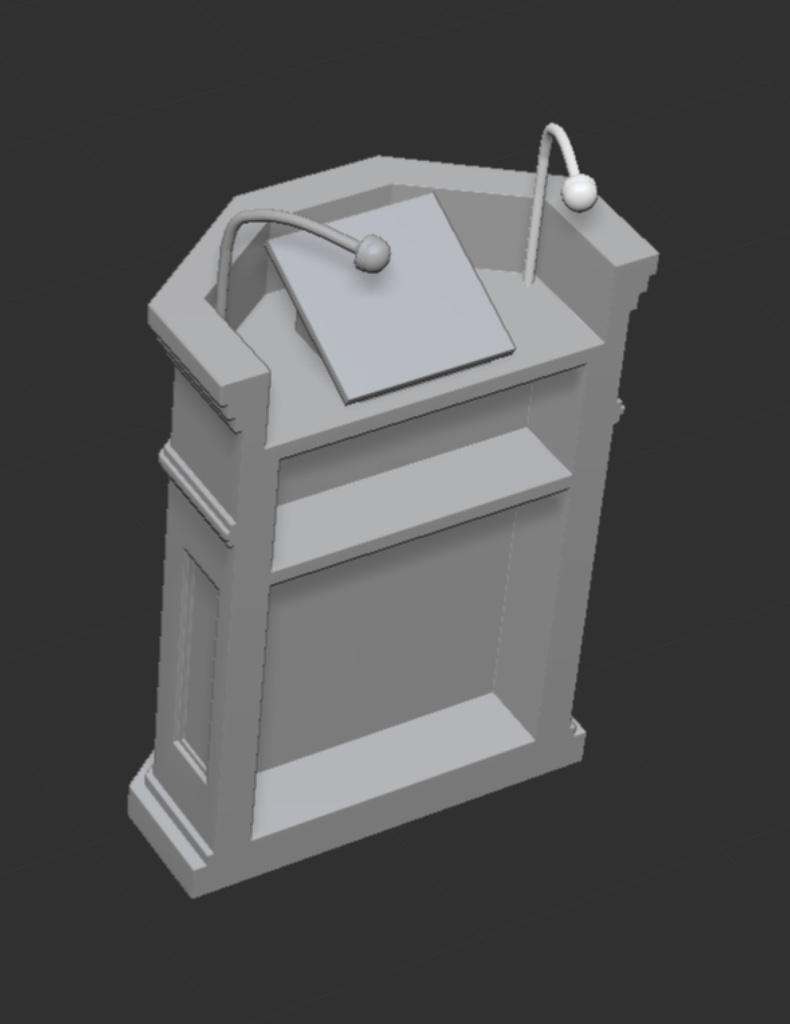 3D 昭和レトロの講壇 「.obj」