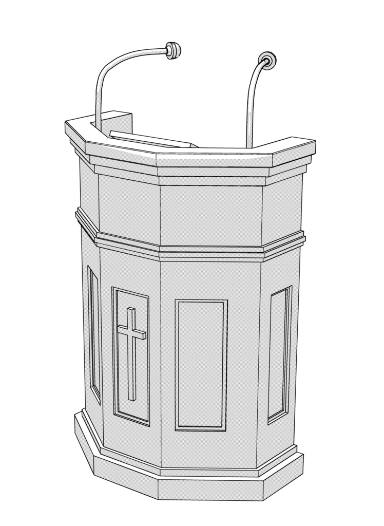 3D 昭和レトロの講壇 「.obj」