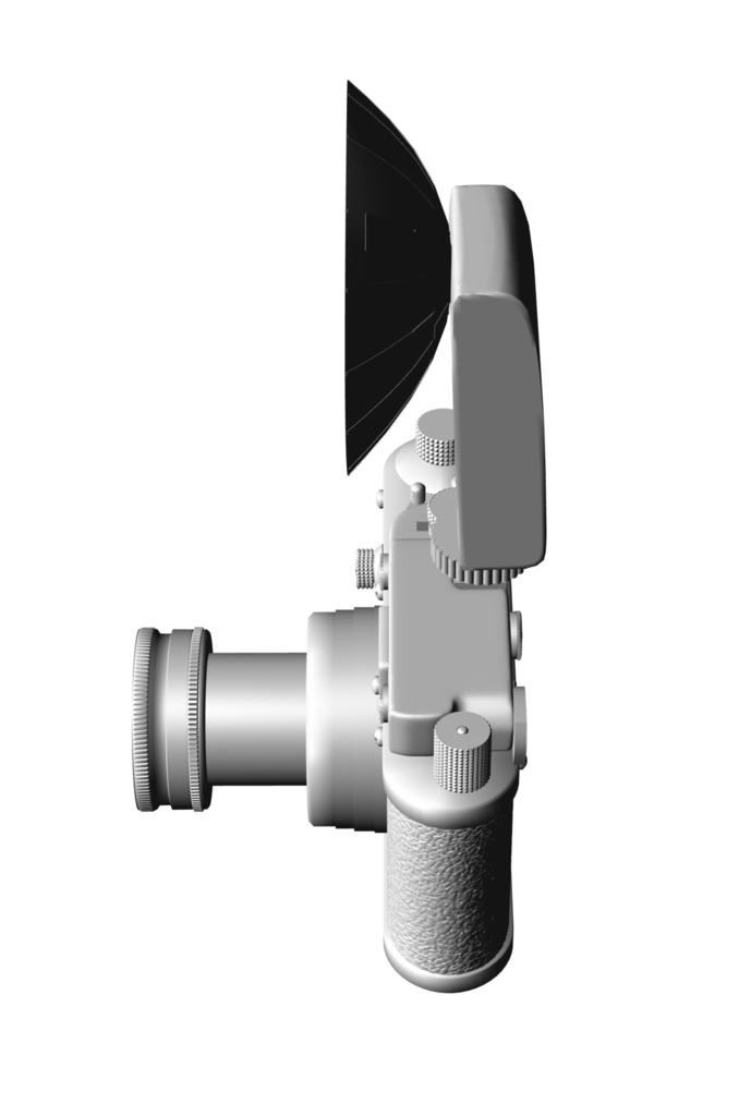 3D ドイツ製カメラ・ライカIII(ストロボ付き)「.obj」
