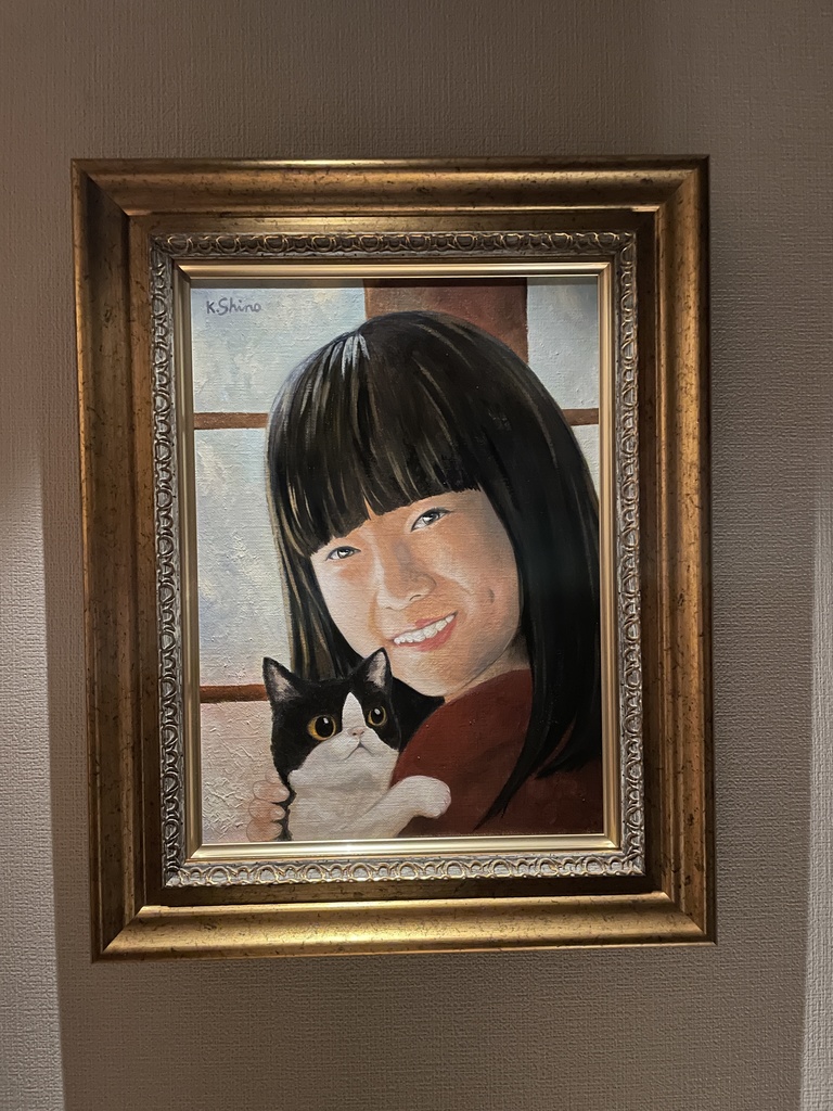 「見つめる瞳」水彩画 原画 FO 額付き 女性の絵 ポートレート