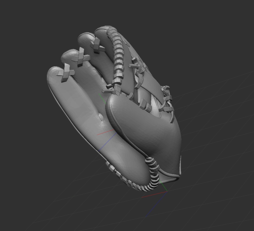 3D 野球グローブ 左利き用仕様 obj