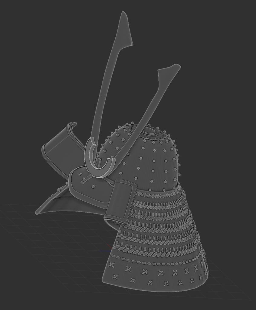 3D 日本武将兜 Vol.2「.obj」