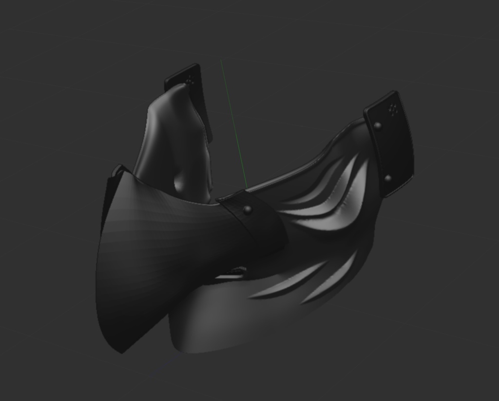 3D鴉天狗半面 「.obj」